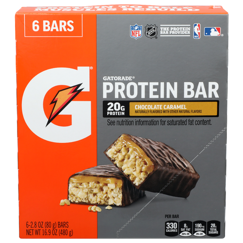 Gatorade Chocolate Caramel Protein Bar - 2.817 Ounce - 6 Count