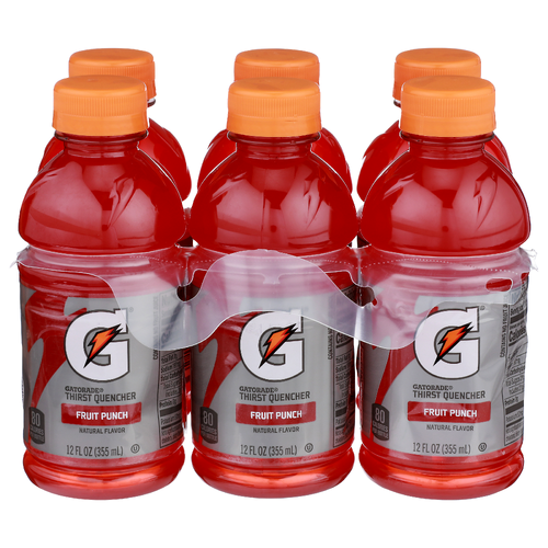Gatorade Fruit Punch Thirst Quencher - 12 Fluid Ounce - 6 Count