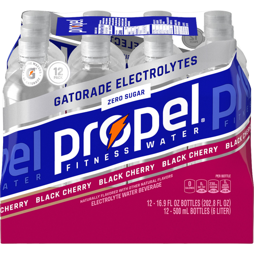 Propel Zero Sugar Electrolyte Water Beverage Black Cherry - 202.8 Fluid Ounce