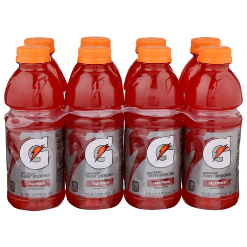 Gatorade Fruit Punch Thirst Quencher - 20 Fluid Ounce - 8 Count