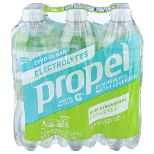 Propel Kiwi Strawberry Electrolyte Water Beverage - 16.9 Fluid Ounce - 6 Count
