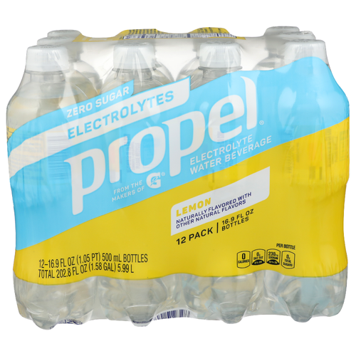 Propel Lemon Electrolyte Water Beverage - 16.9 Fluid Ounce - 12 Count