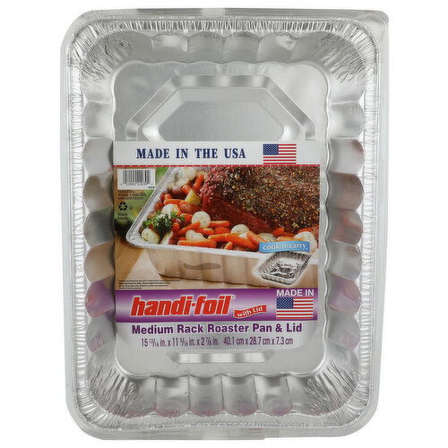 Handi-Foil Hf Cook Carry Med Rstr w Lid - 1 Each