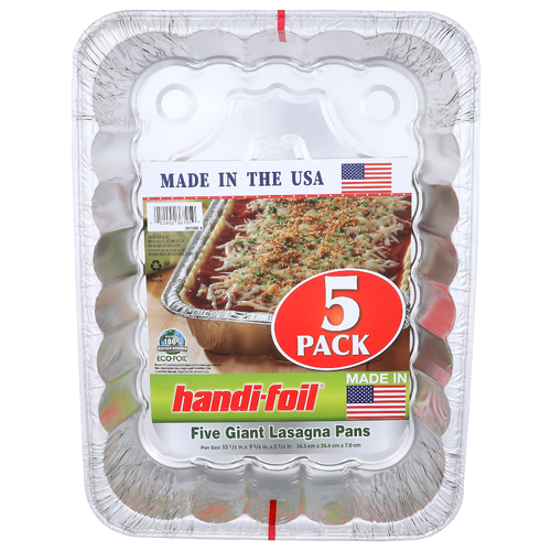 Handi-Foil Giant Lasagna Pans - 5 Count