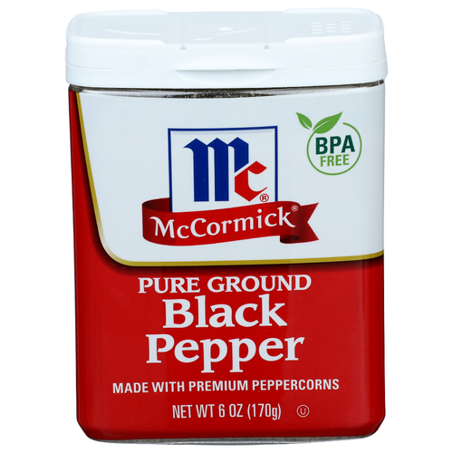 Mccormick Pure Ground Black Pepper - 6 Ounce