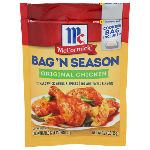 Mccormick Bag'n Season Original Chicken Cooking Bag & Seasoning Mix - 1.25 Ounce