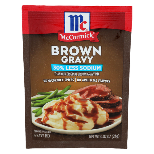 Mccormick Brown Gravy 30% Less Sodium Mix - 0.87 Ounce