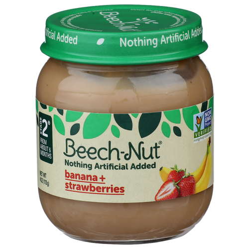 Beech-Nut Banana + Strawberries Stage 2 Baby Food - 4 Ounce