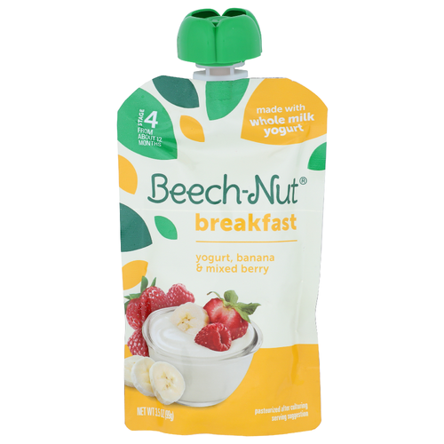 Beech-Nut Yogurt, Banana & Mixed Berry, Breakfast, Stage 4 (from About 12 Months) - 3.5 Ounce