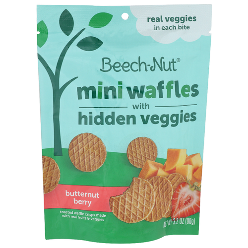 Beech-Nut Butternut Berry Mini Waffles With Hidden Veggies - 3.2 Ounce