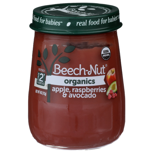 Beech-Nut Organics Organic Apple, Raspberries & Avocado - 4 Ounce
