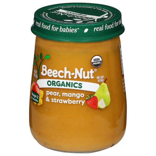 Beech-Nut Organics Stage 2 Organic Baby Food, Pear Mango & Strawberry, Jar - 4 Ounce