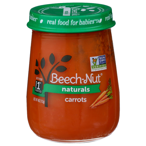 Beech-Nut Food for Babies, Carrots, Natural, Stage 1 (4 Months+) - 4 Ounce