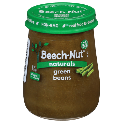 BEECH-NUT Green Beans Pureed Naturals Baby Food Puree, Beans, Jar - 4 Ounce Image 1 of 3