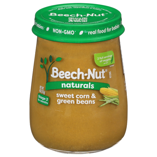 BEECH-NUT Naturals Sweet Corn & Green Beans - 4 Ounce Image 1 of 3