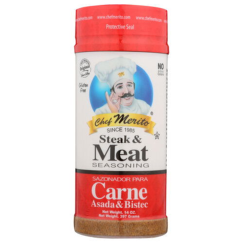 Chef Merito Seasoning Steak & Meat - 14 Ounce