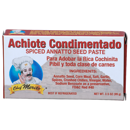 Chef Merito Spiced Annatto Seed Paste Achiote Condimentado - 3.5 Ounce