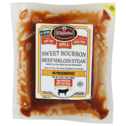 Old Neighborhood Foods Sweet Bourbon Sirloin Tips - 16 Ounce