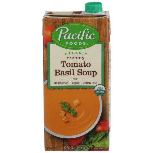 Pacific Foods Soup Vegan Tomato Basil - 32 Fluid Ounce
