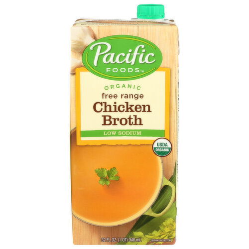 Pacific Foods Broth Low Sodium Chicken - 32 Fluid Ounce