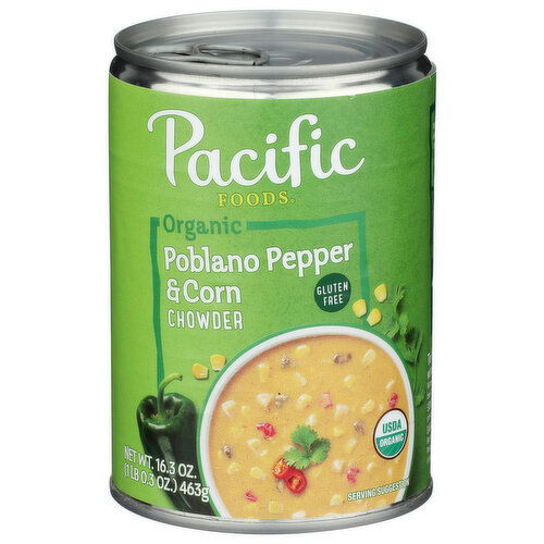 Pacific Foods Poblano Pepper & Corn Chowder Soup - 16.3 Ounce Image 1 of 4