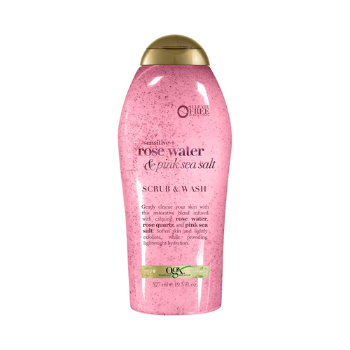 Ogx Sensitive+ Rose Water & Pink Sea Salt Body Scrub - 577 ml