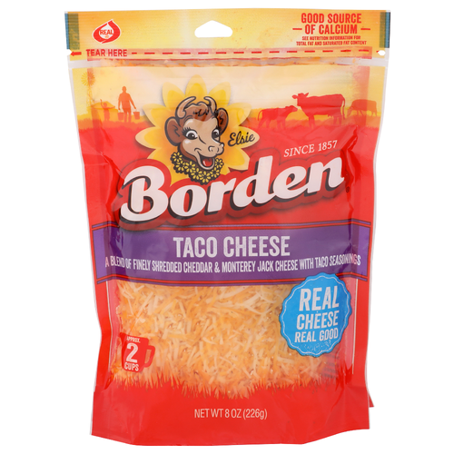 Elsie Borden Taco Cheese - 8 Ounce