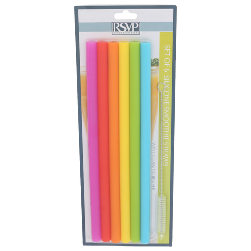 Rsvp International Silicone Smoothie Straws - 6 Count