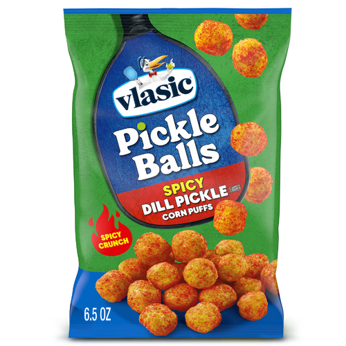 Vlasic Pickle Balls Spicy Dill Flavored Corn Puffs - 6.5 Ounce Image 1 of 4