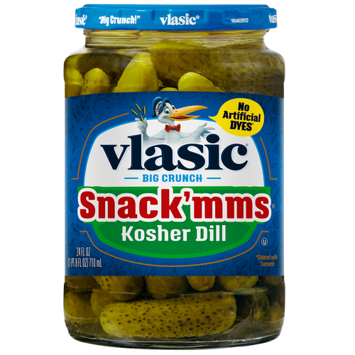 Vlasic Snack'mms Kosher Pickles Dill Minis, Keto Friendly - 24 Fluid Ounce