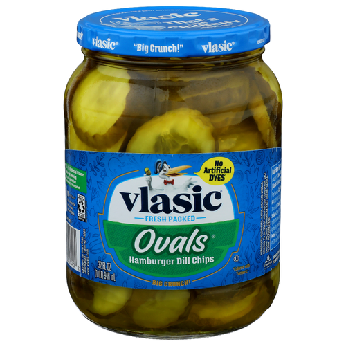 Vlasic Hamburger Dill Chips Ovals - 32 Fluid Ounce