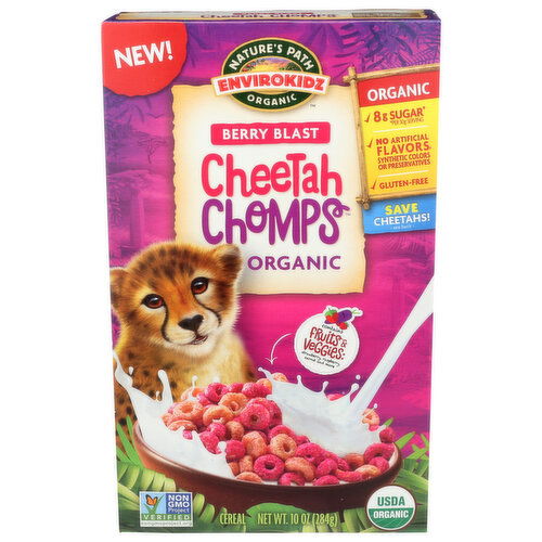 Envirokidz Berry Blast Kids Cereal Nature's Path Organic Cheetah Chomps - 10 Ounce