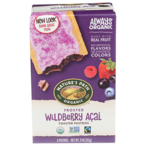 Nature's Path Organic Wildberry Acai Toaster Pastries Açai Frosted Froster - 1.833 Ounce - 6 Count