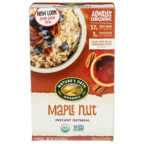 Nature's Path Organic Maple Nut Hot Oatmeal - 1.75 Ounce - 8 Count