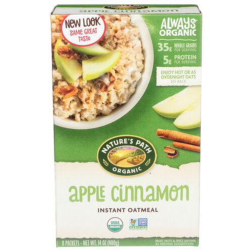 Nature's Path Organic Apple Cinnamon Hot Oatmeal Cin - 1.75 Ounce - 8 Count