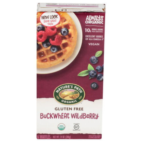 Nature's Path Organic Wildberry Buckwheat Waffles - 1.233 Ounce - 6 Count