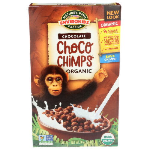 Nature's Path Organic Chocolate Kids Cereal Envirokidz Choco Chimps - 10 Ounce
