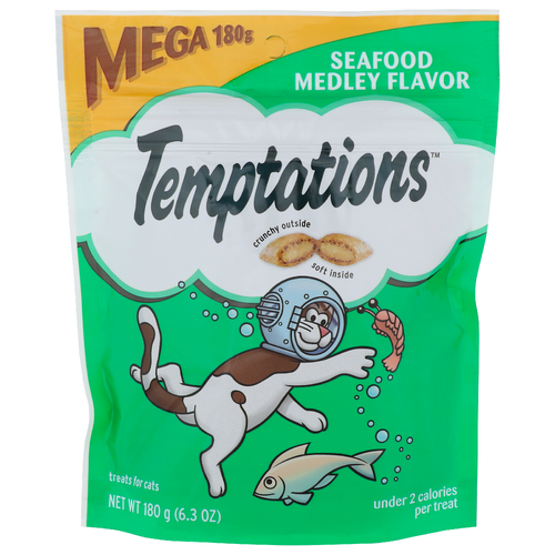 Temptations Seafood Medley Flavor Treats For Cats - 6.3 Ounce