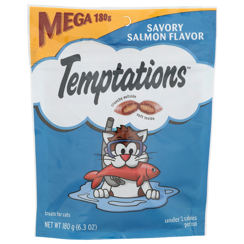 Temptations Savory Salmon Flavor Treats For Cats - 6.3 Ounce