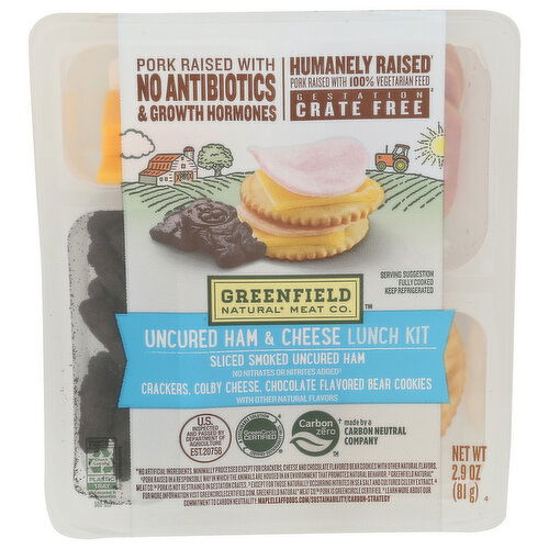 Greenfield Uncured Ham And Cheese Lunch Kit - 2.9 Ounce Image 1 of 4