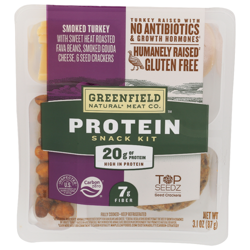 Field Roast MEAT & CHEESE Co Greenfield Natural Meat CO. Smoked Turkey Protein Snack Kit - 3.1 Ounce Image 1 of 4