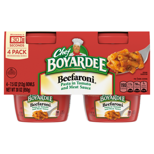 Chef Boyardee Beefaroni, Microwave Meal - 30 Ounce