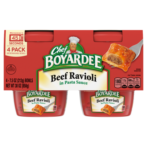 Chef Boyardee Beef Ravioli, Microwave Meal - 30 Ounce
