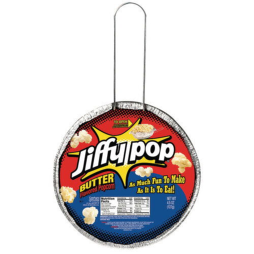 Jiffy Pop Butter Flavored Popcorn, Stovetop Popping Pan - 4.5 Ounce
