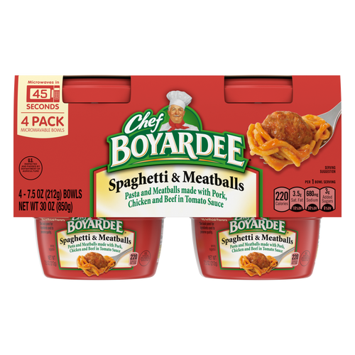 Chef Boyardee Spaghetti & Meatballs, Microwave Meal - 30 Ounce