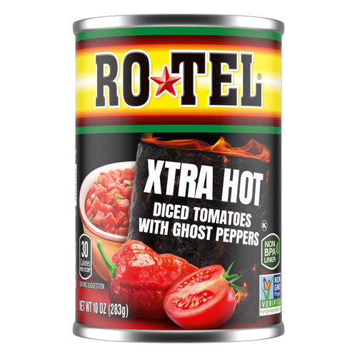 RO*TELXtra Hot Diced Tomatoes With Ghost Peppers - 10 Ounce