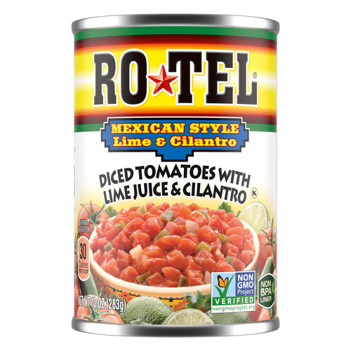 RO*TELMexican Style Lime And Cilantro Diced Tomatoes Green Chilies - 10 Ounce