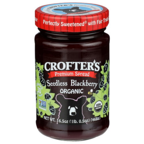 Crofters Organic Seedless Blackberry Fruit Spread - 16.5 Ounce Image 1 of 4