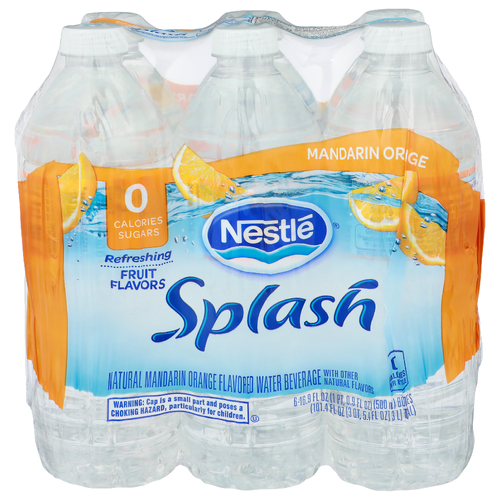Nestle Splash Mandarin Orange - 16.9 Fluid Ounce - 6 Count