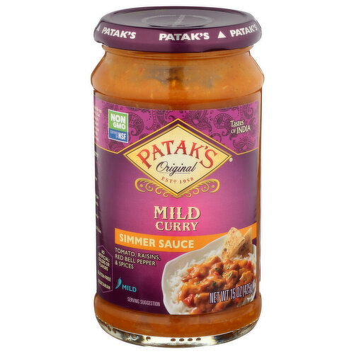 Patak's Simmer Simmers Sauce Mild Curry - 15 Ounce